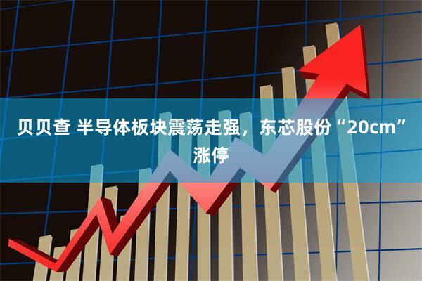 贝贝查 半导体板块震荡走强，东芯股份“20cm”涨停