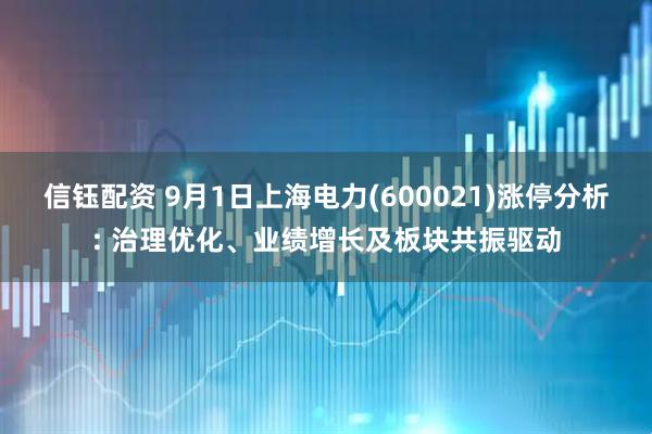 信钰配资 9月1日上海电力(600021)涨停分析: 治理优化、业绩增长及板块共振驱动