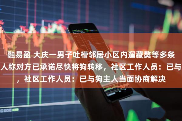 融易盈 大庆一男子吐槽邻居小区内遛藏獒等多条大型犬不牵绳,当事人称对方已承诺尽快将狗转移,社区工作人员:已与狗主人当面协商解决